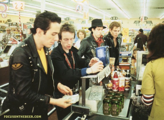 The Clash buying beer